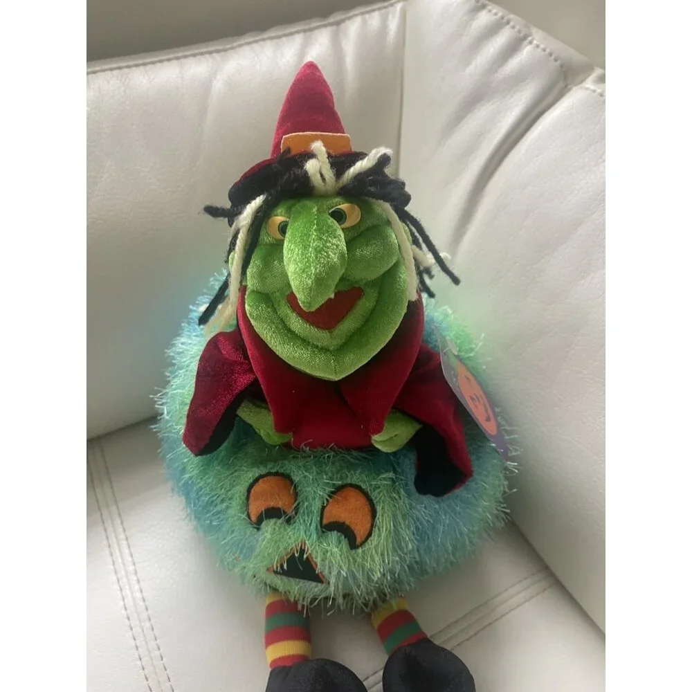 Y2K Collectable Discontinued Meijer Halloween Witch & Pumpkin Plush By Caltoy 03 - Picture 2 of 16